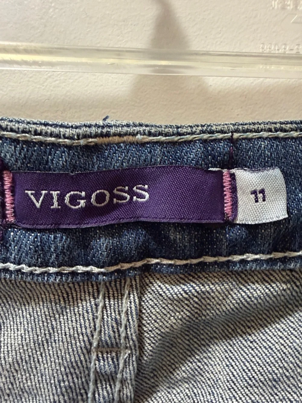 NWT Vigoss Blue Distressed Rolled-Hem Jean Shorts